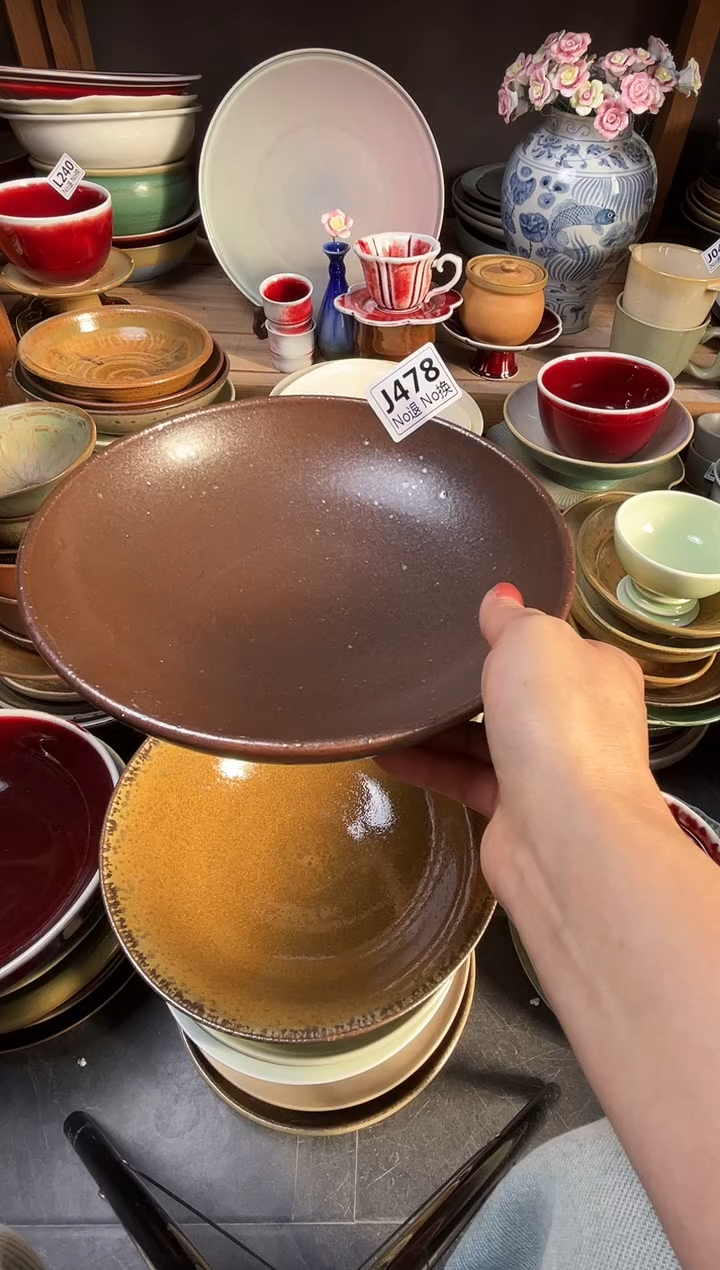 瓷片ฅ*j478陶泥综圆盘微瑕