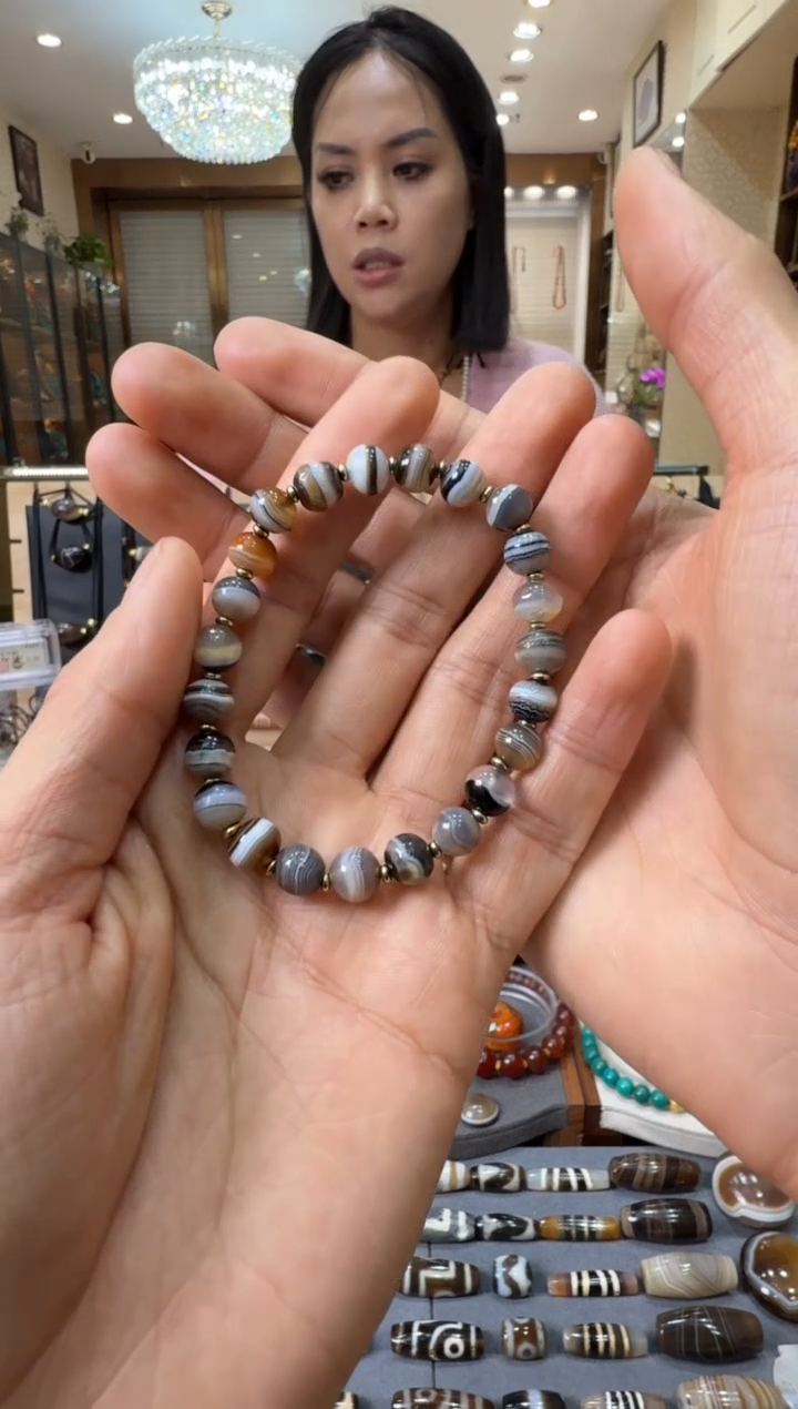 【闪购商品】玛瑙/玉髓珠宝半成品未镶嵌玛瑙珠手串