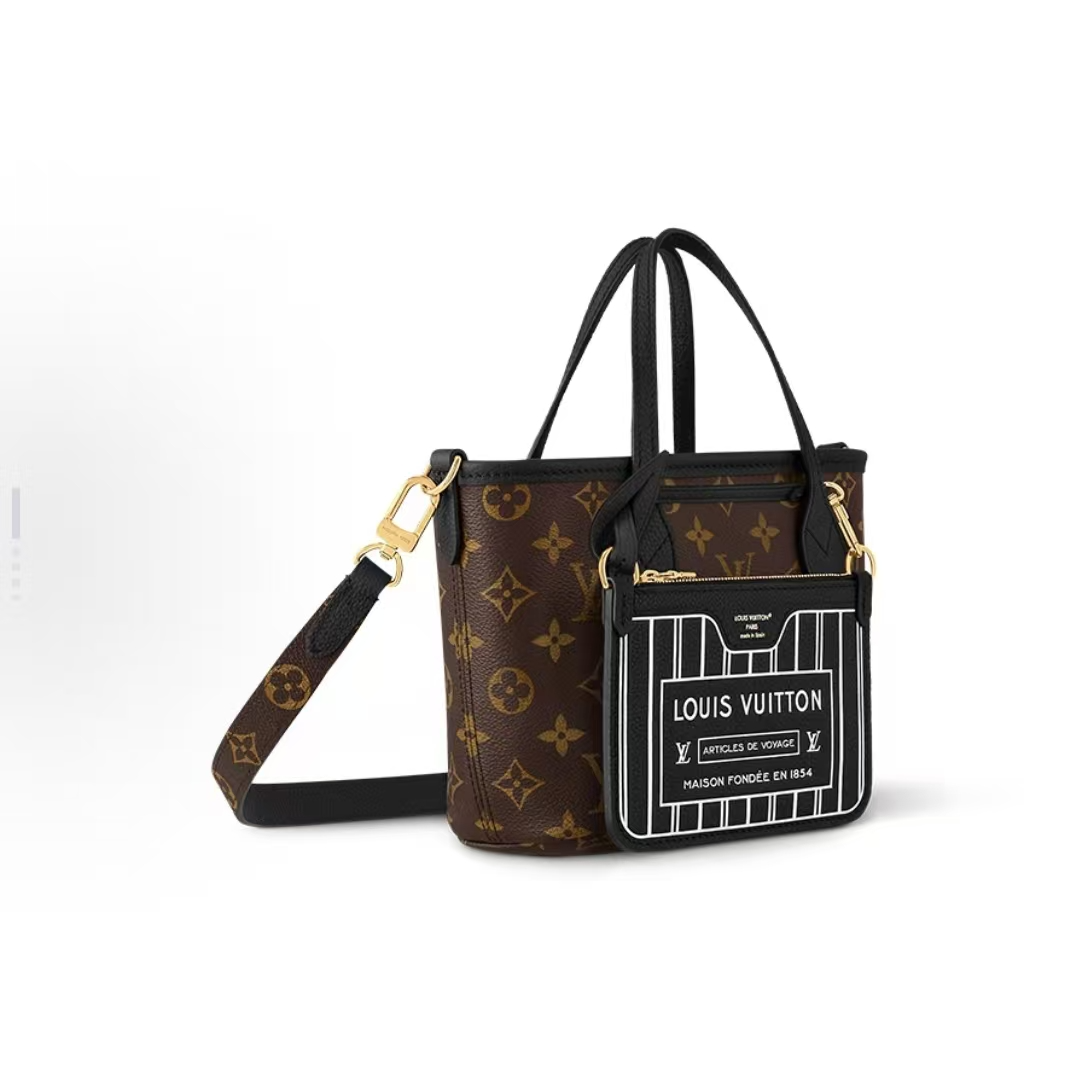 未使用 LouisVuitton/路易威登  LV 新款双面 黑色neverfull bb