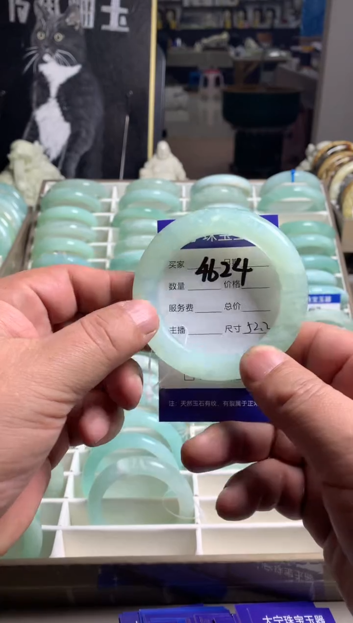 【闪购商品】蛇纹石玉手镯未镶嵌4624