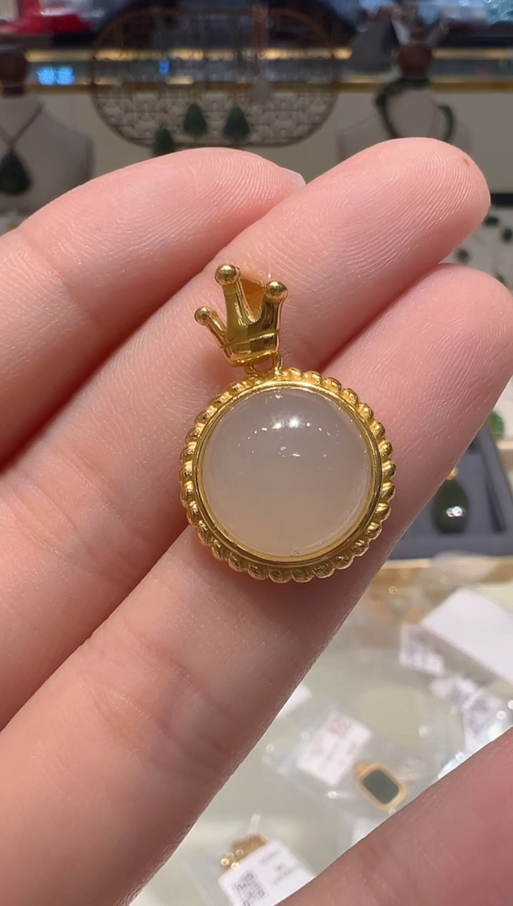 【闪购商品】和田玉颈饰银S925镶嵌11111
