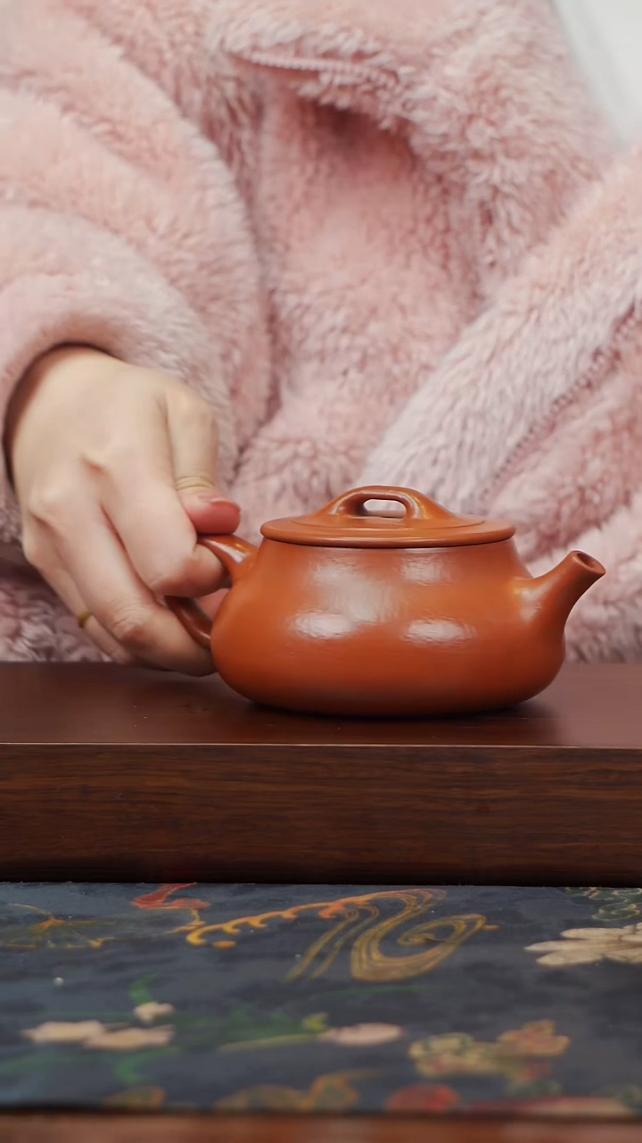 茶壶紫砂宜兴紫砂壶朱泥纳瓢290cc