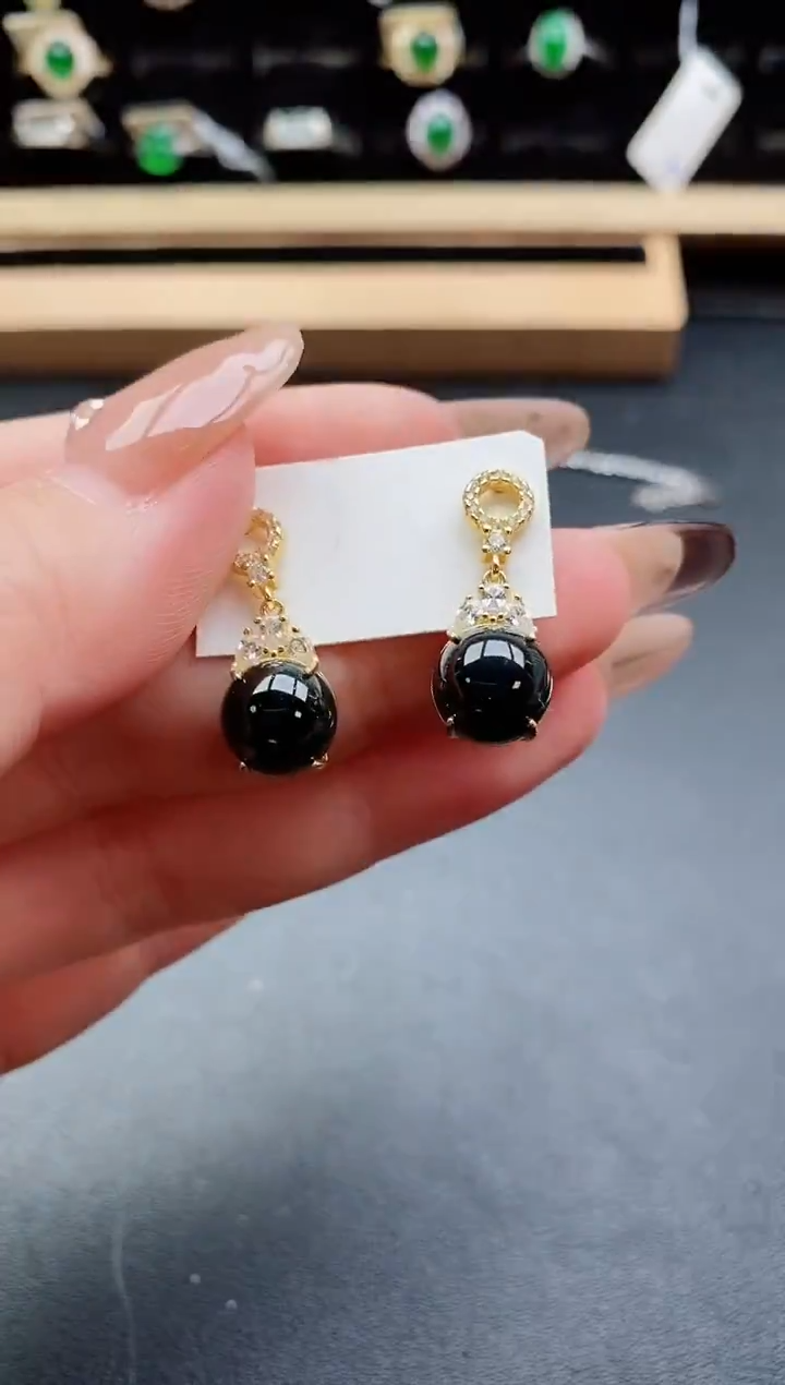 银S925镶嵌戒指翡翠1