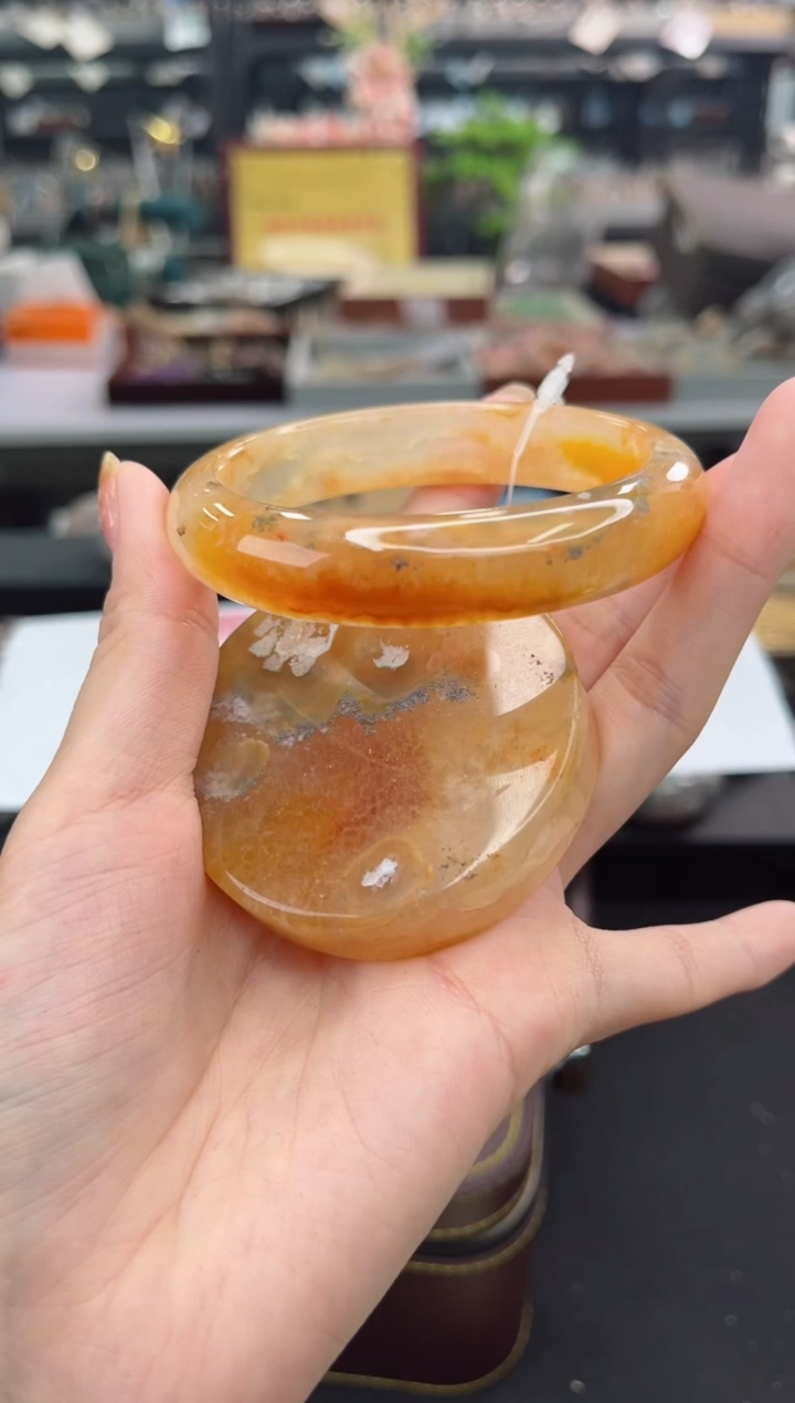 【闪购商品】石英质玉手镯未镶嵌60圈口（赠品镯心）S9302