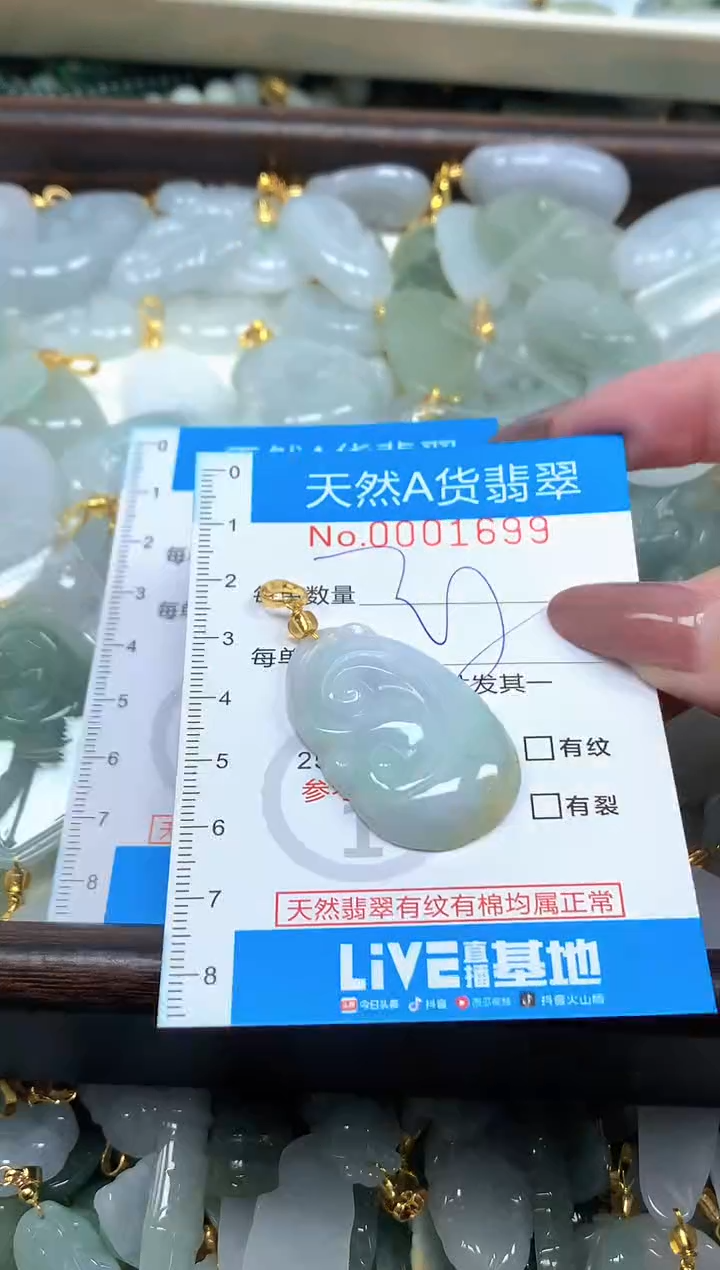 颈饰未镶嵌翡翠净货挂件-1699