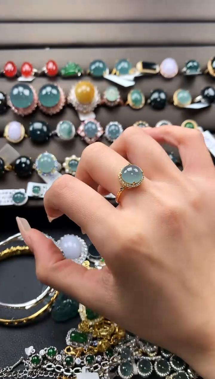 【闪购商品】翡翠戒指银S925镶嵌548768976