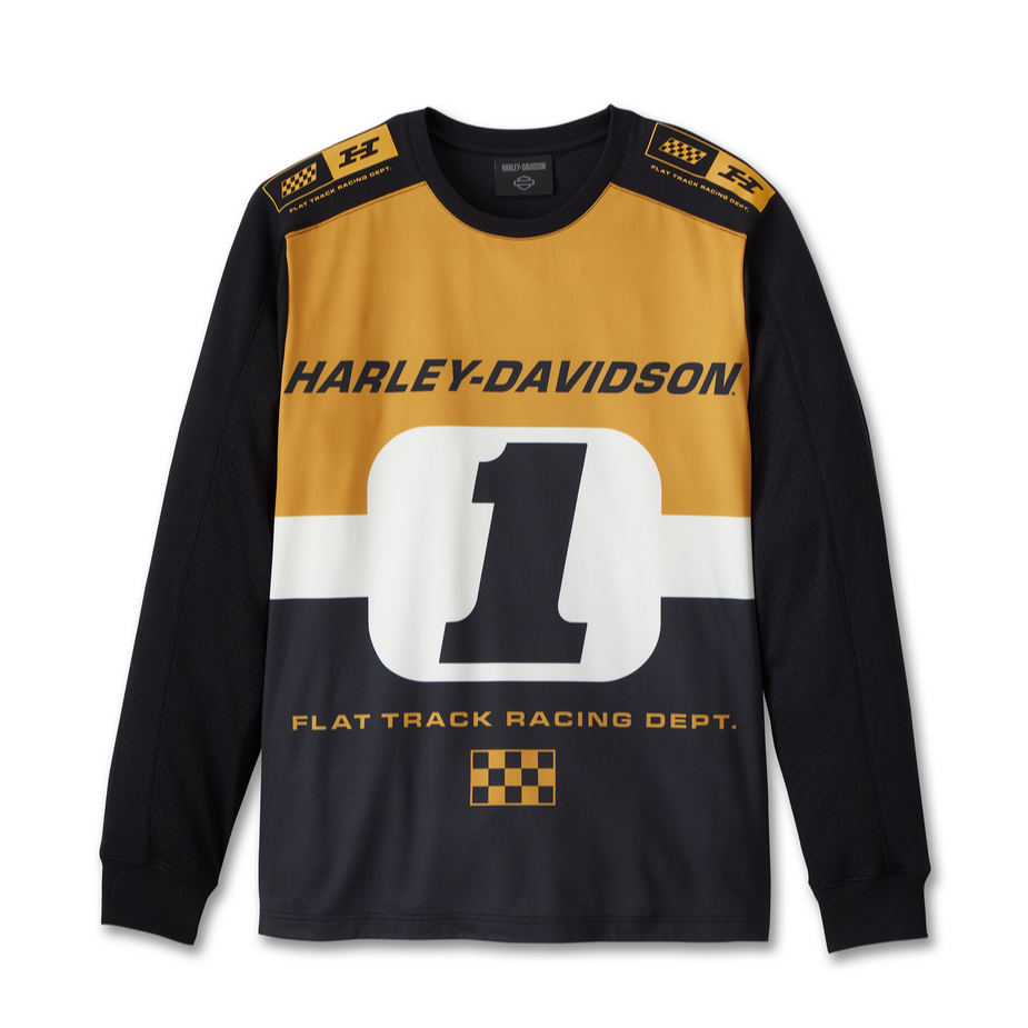 【断码】哈雷戴维森男士圆领长袖速干T恤 亚版 96437-24vm