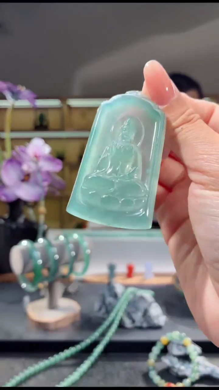 吊坠(不含链)未镶嵌翡翠观音