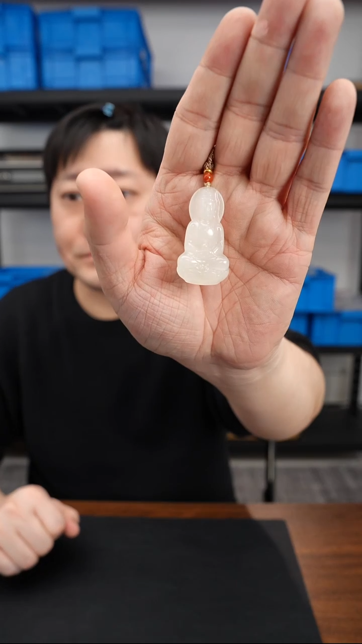 颈饰未镶嵌和田玉0102DL182观音挂坠