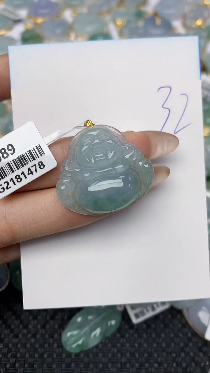 【闪购商品】翡翠颈饰18K金镶嵌天然翡翠A货