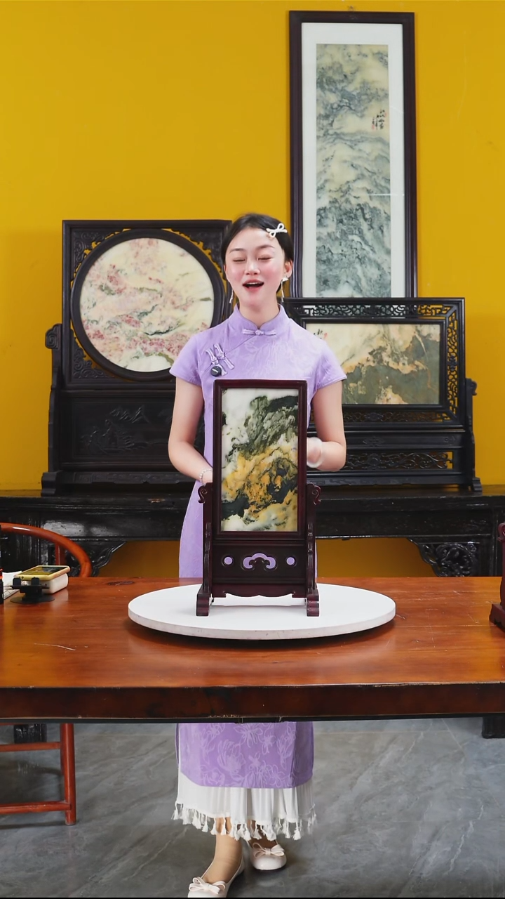 石材天然大理石画摆件