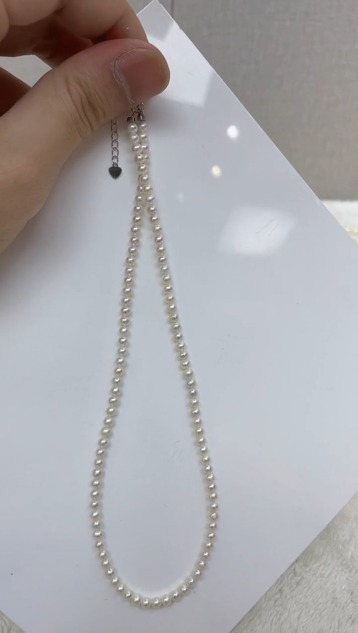 淡水珍珠银S925镶嵌颈饰