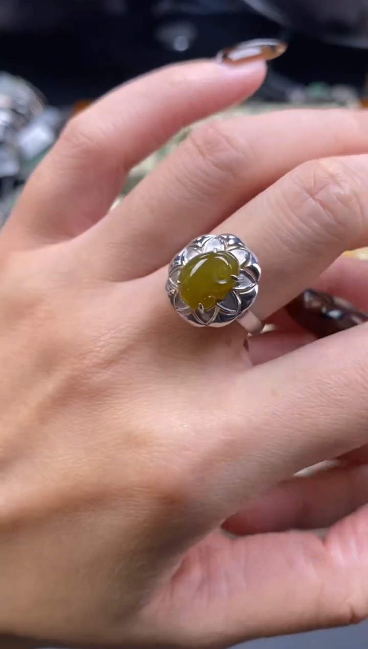 颈饰银S925镶嵌翡翠18772