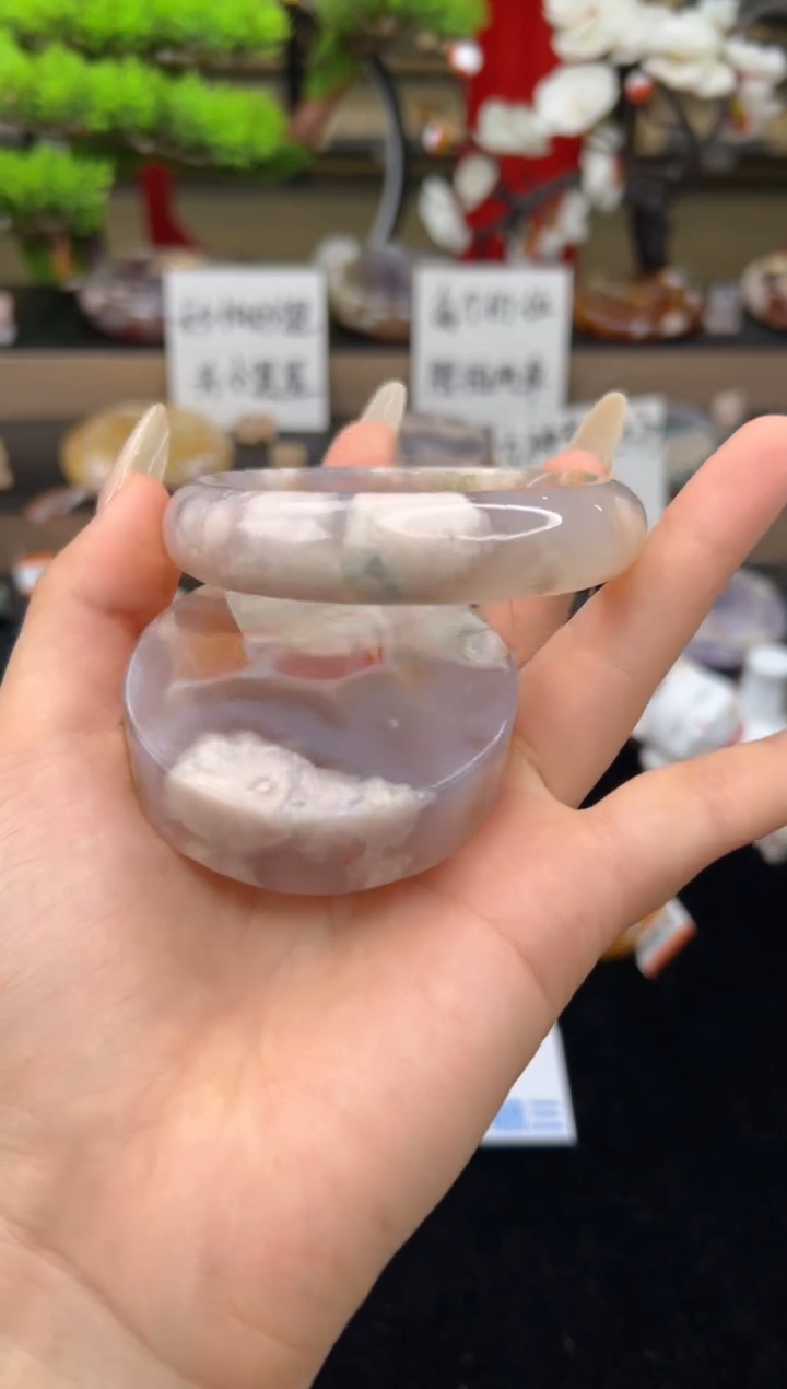 【闪购商品】石英质玉手镯未镶嵌60圈口（赠送镯心)23338