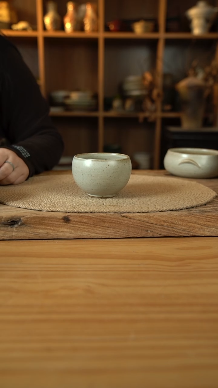 奶奶系列的4.5英寸窑变色苹果尊1个