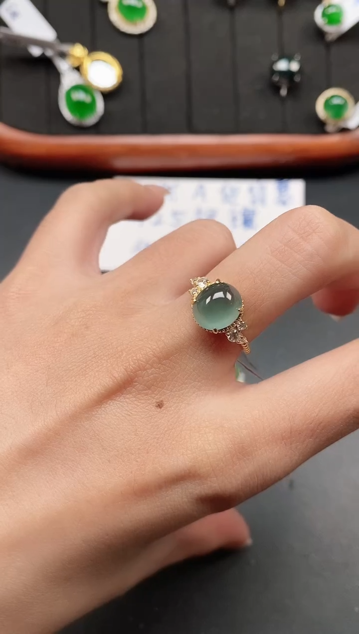 银S925镶嵌戒指翡翠1111