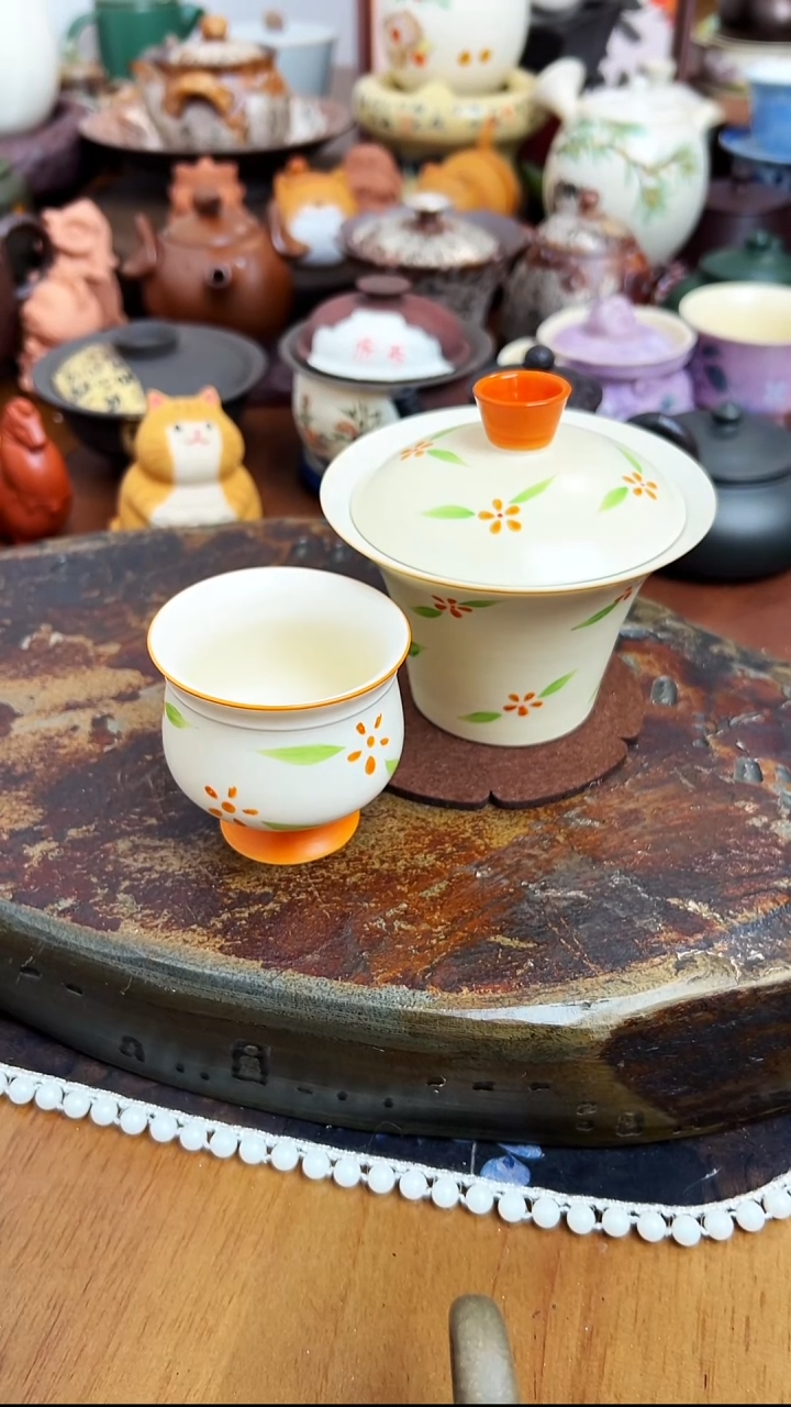   【茶瓷物语】盖碗配杯子