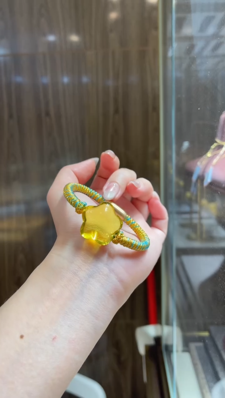 【闪购商品】琥珀珠宝奇石未镶嵌星河手绳L码