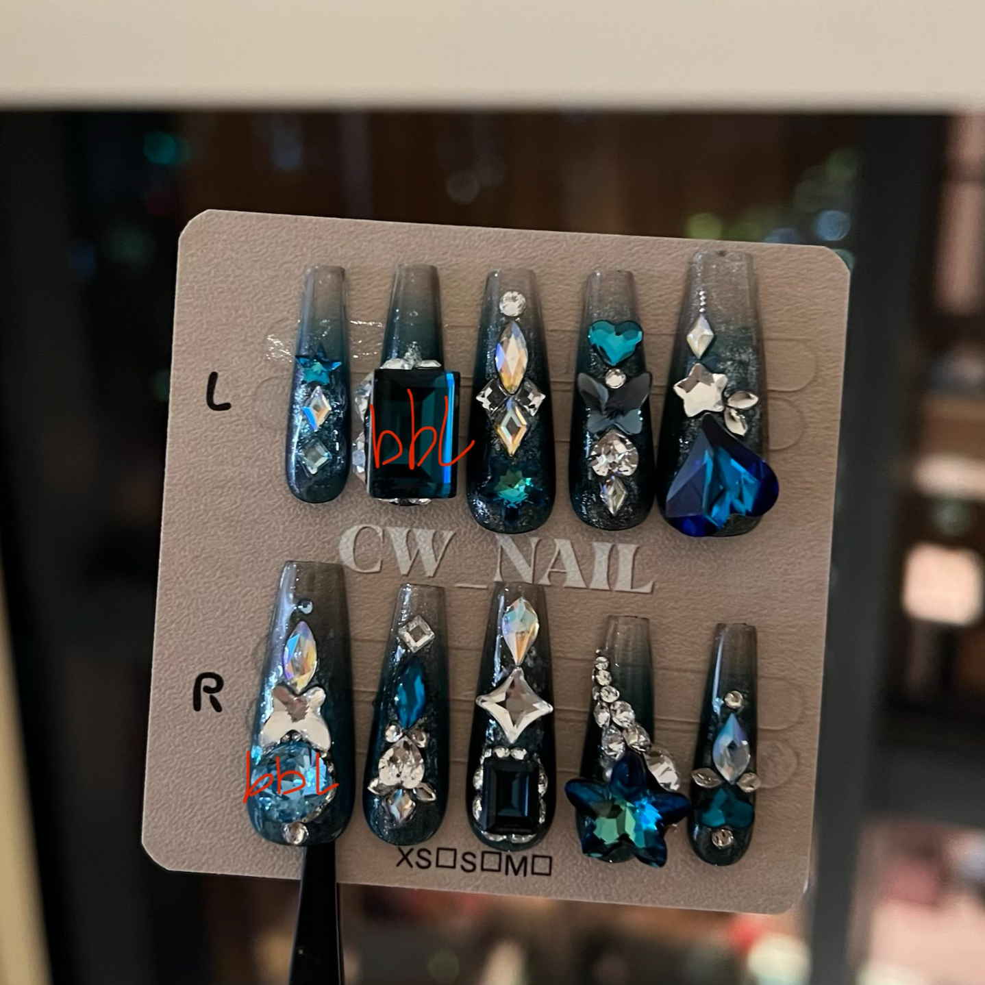 【海底星空】—CW星座系列bbl蓝套钻施华洛穿戴甲