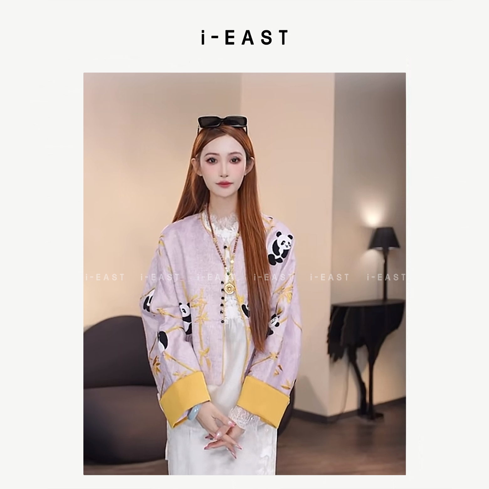 i-EAST 金竹熊猫~新中式小熊猫刺绣外套-5C GF5147