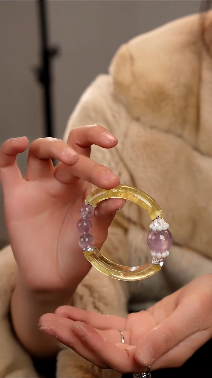 水晶摆件未镶嵌天然水晶双镯