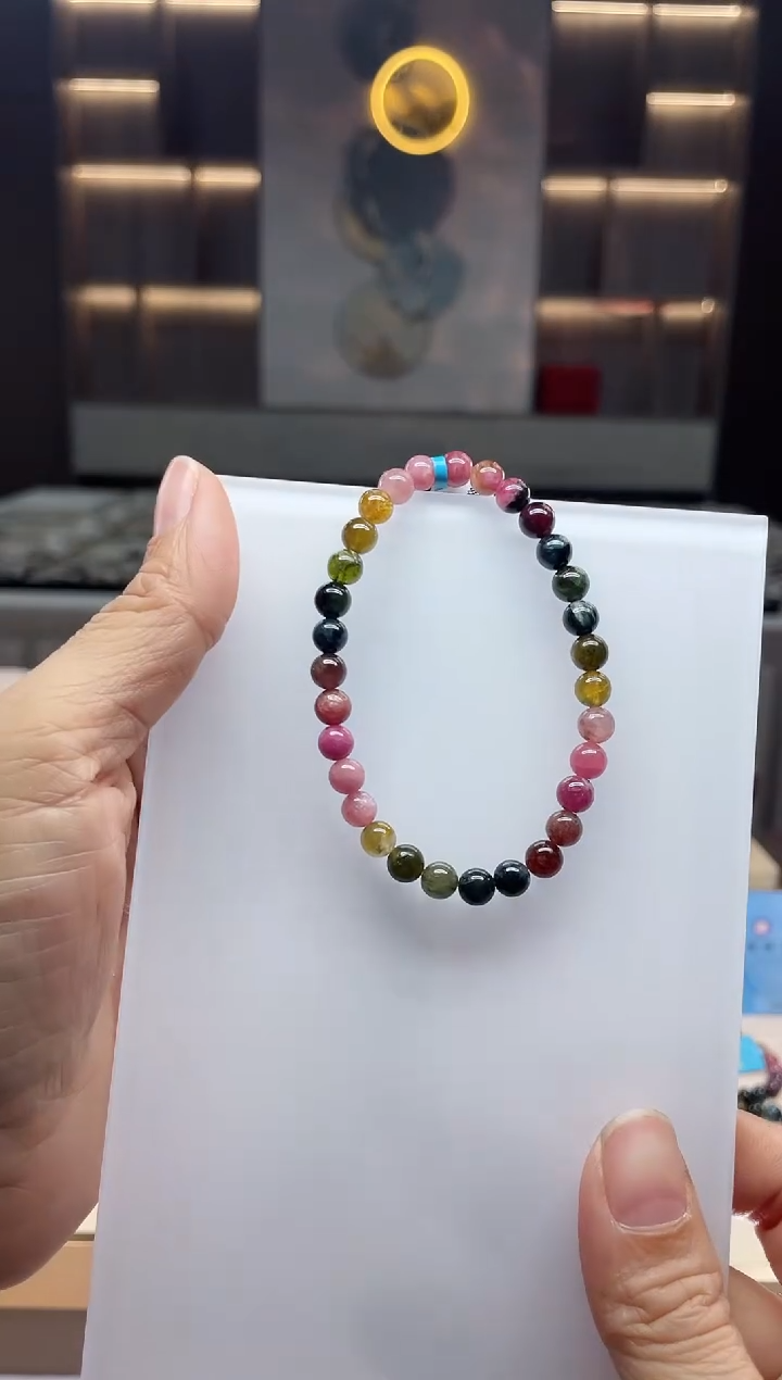 单圈手串未镶嵌碧玺（多样性发一条）Q