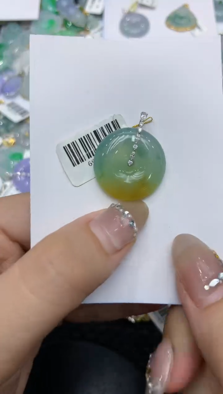 【闪购商品】翡翠颈饰18K金镶嵌222222222