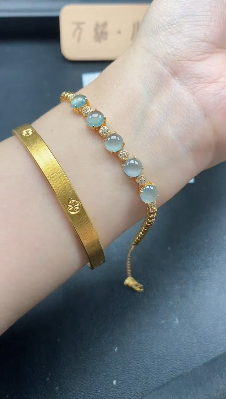 翡翠戒指银S925镶嵌5151-5