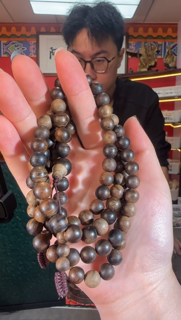 沉香手串z41芽庄白棋伽罗多样性发一