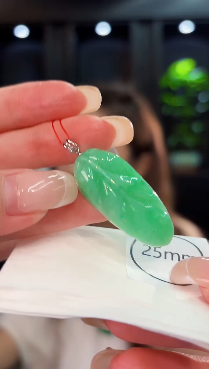 翡翠18K金镶嵌颈饰 缅料A货/支持复检/一件