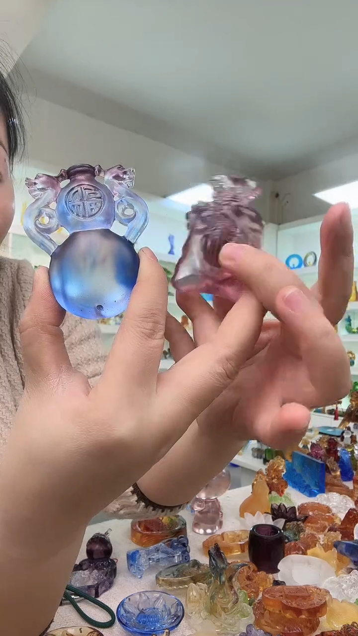 手工艺品琉璃葫芦龙+钱袋子