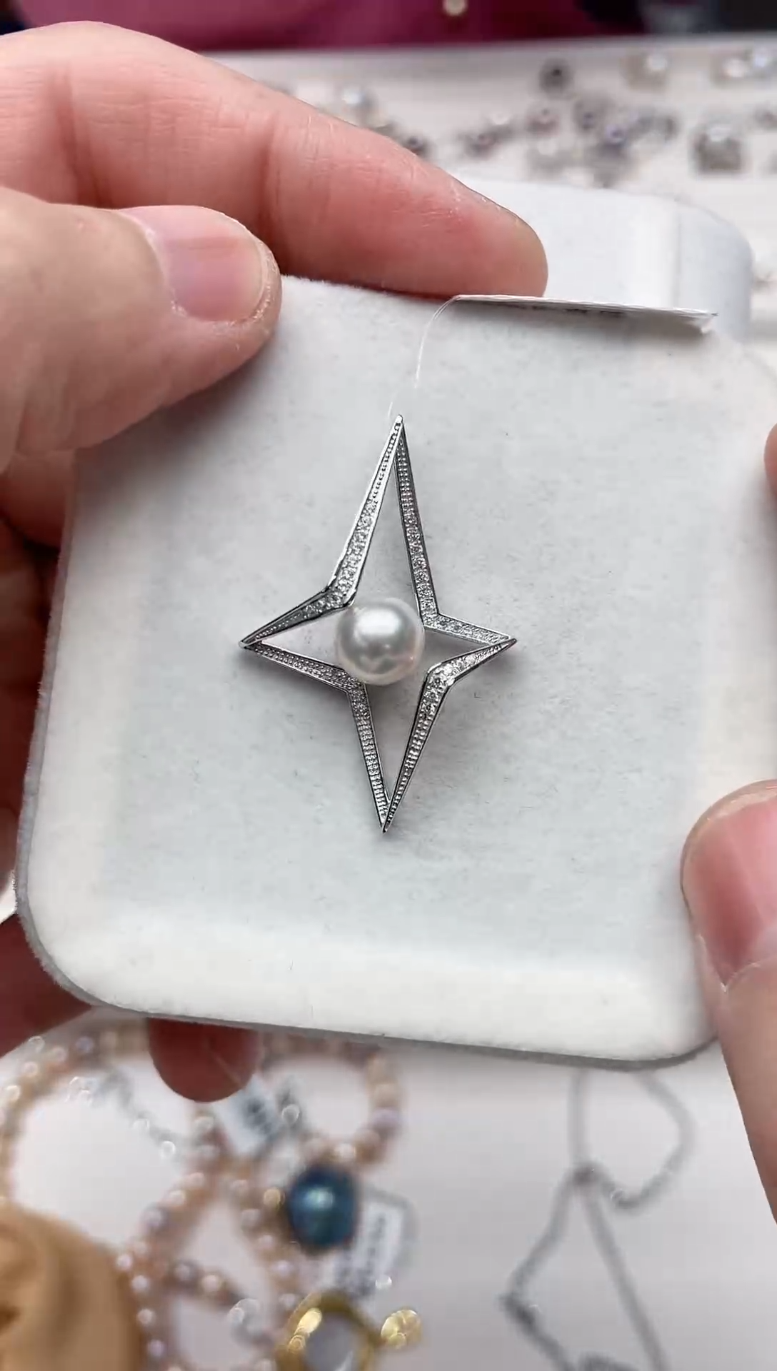 【闪购商品】海水珍珠吊坠(不含链)银S925镶嵌吊坠