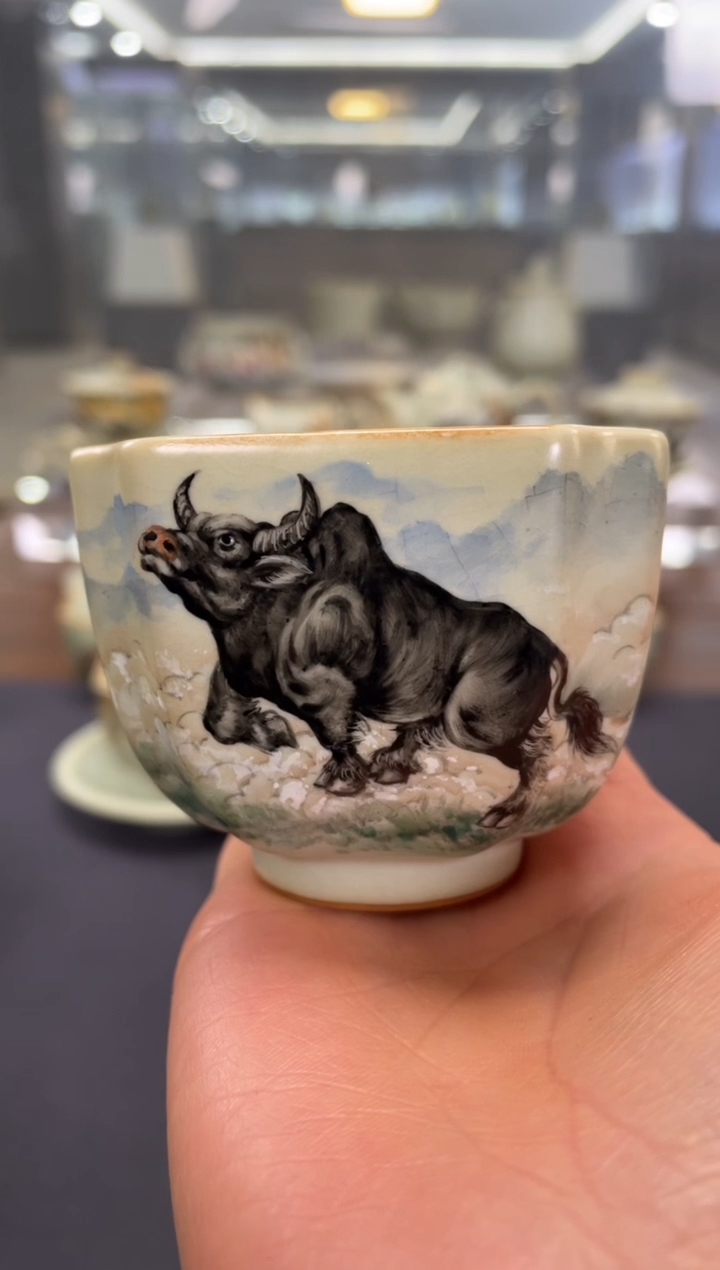 【闪购商品】周泽堂余秀华彩绘一品杯（牛）