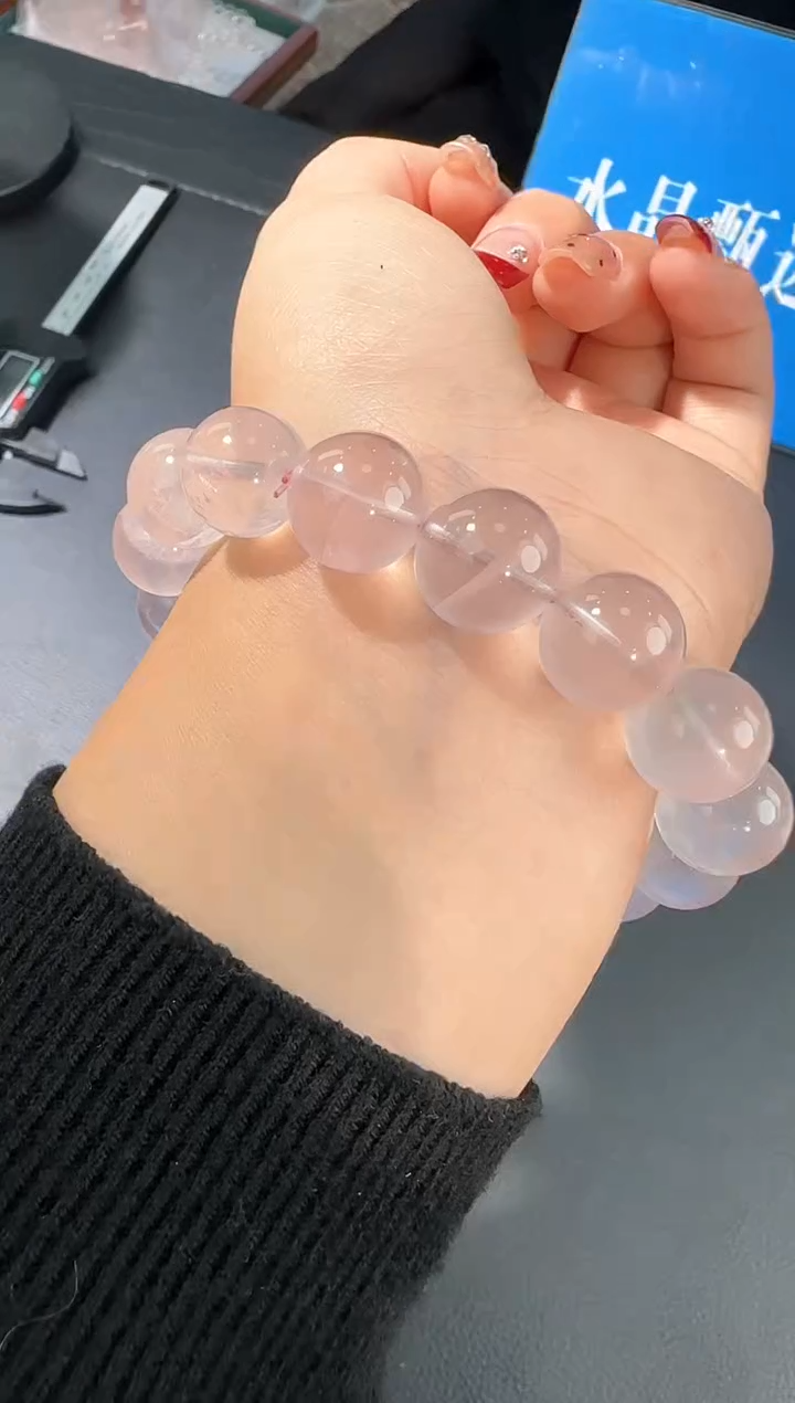 未镶嵌手串水晶11m粉晶