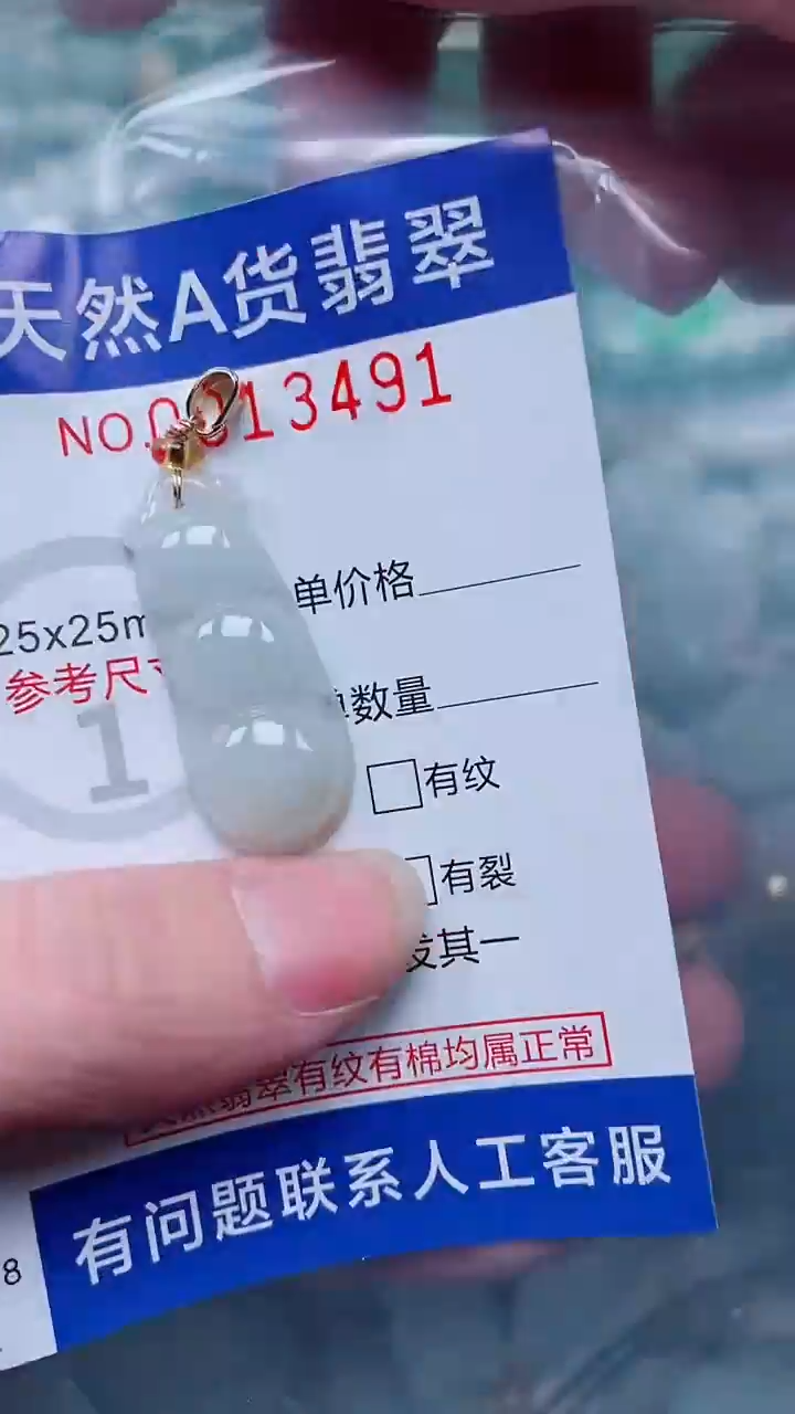 翡翠未镶嵌吊坠(不含链)1