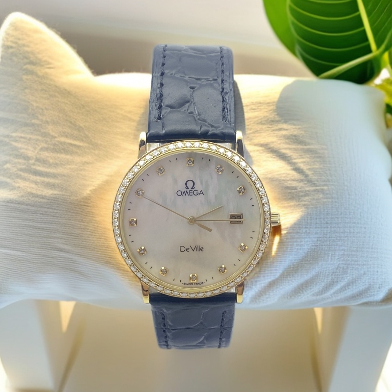 95新 Omega/欧米茄 碟飞系列/32MM/石英/后镶钻