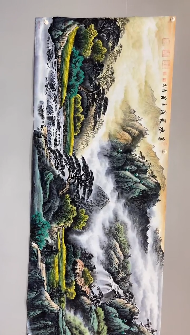 国画秀云老师小八尺 富水长流