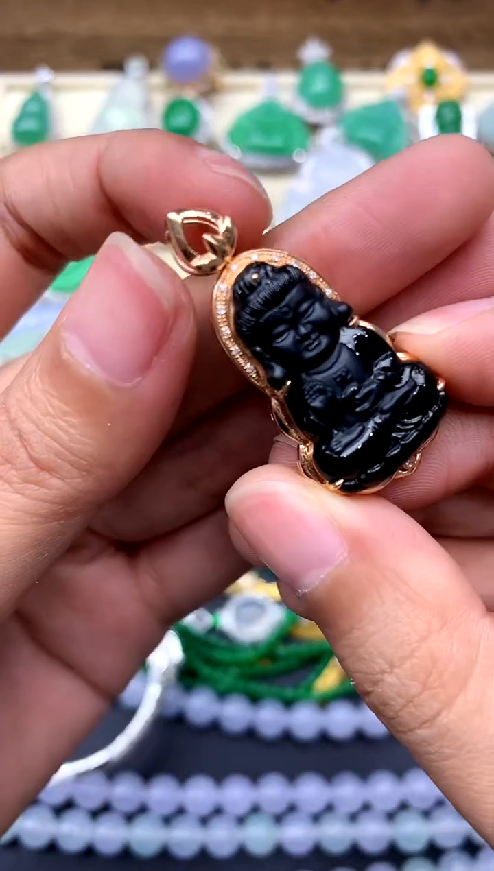 【闪购商品】翡翠颈饰18K金镶嵌259-中国好珍宝