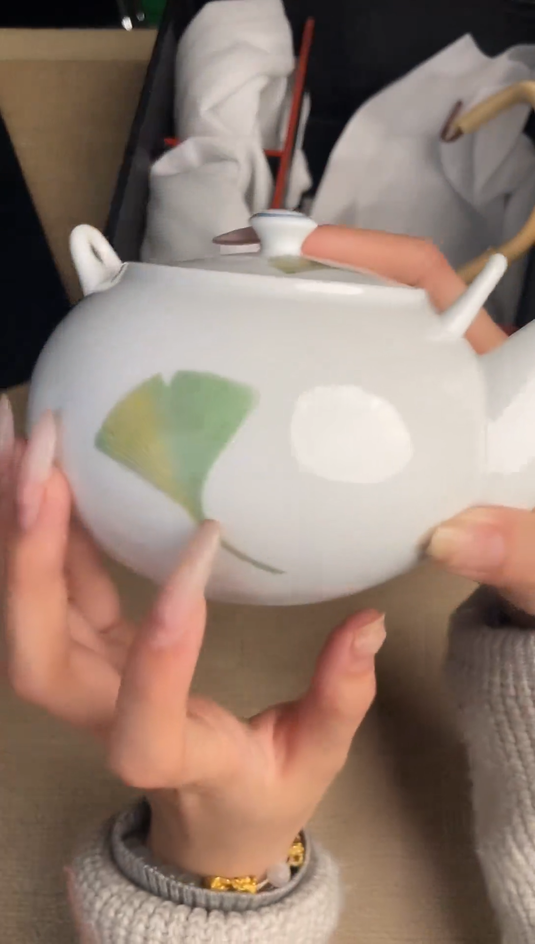 【闪购商品】瓷片39山清水秀回流瓷器 默认微瑕 一壶5杯