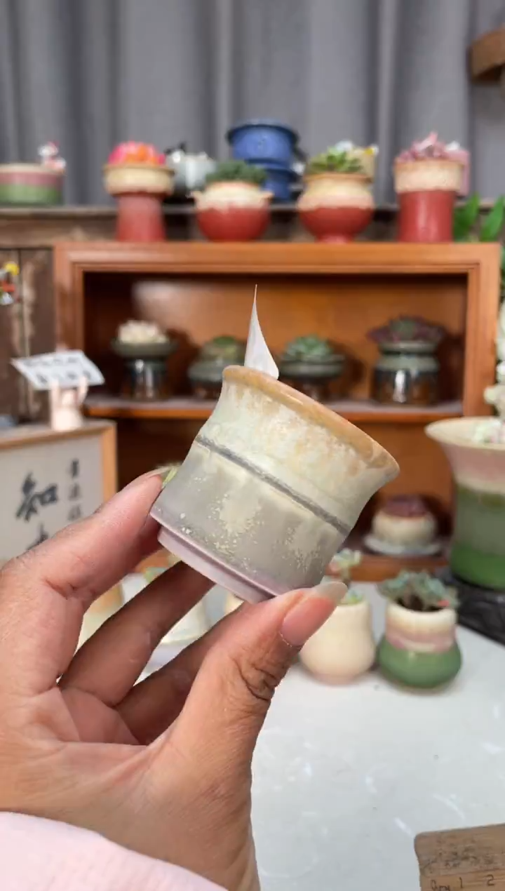 瓷片327知木小芳花盆