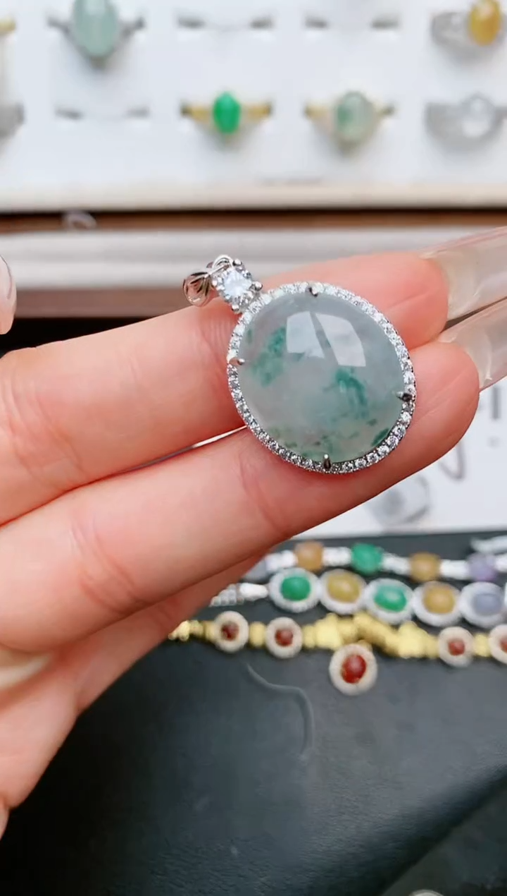 【闪购商品】翡翠戒指银S925镶嵌....