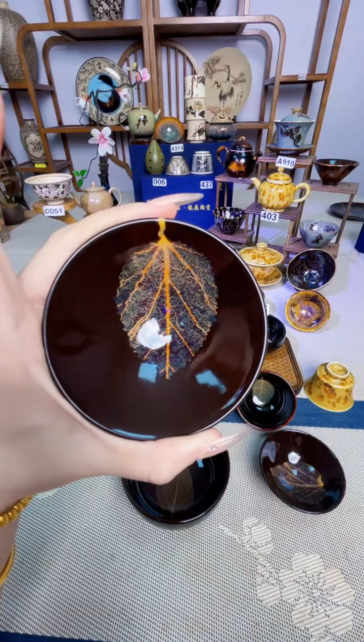 【特价真叶入盏1300度】非遗大师手工高温瓷特价款