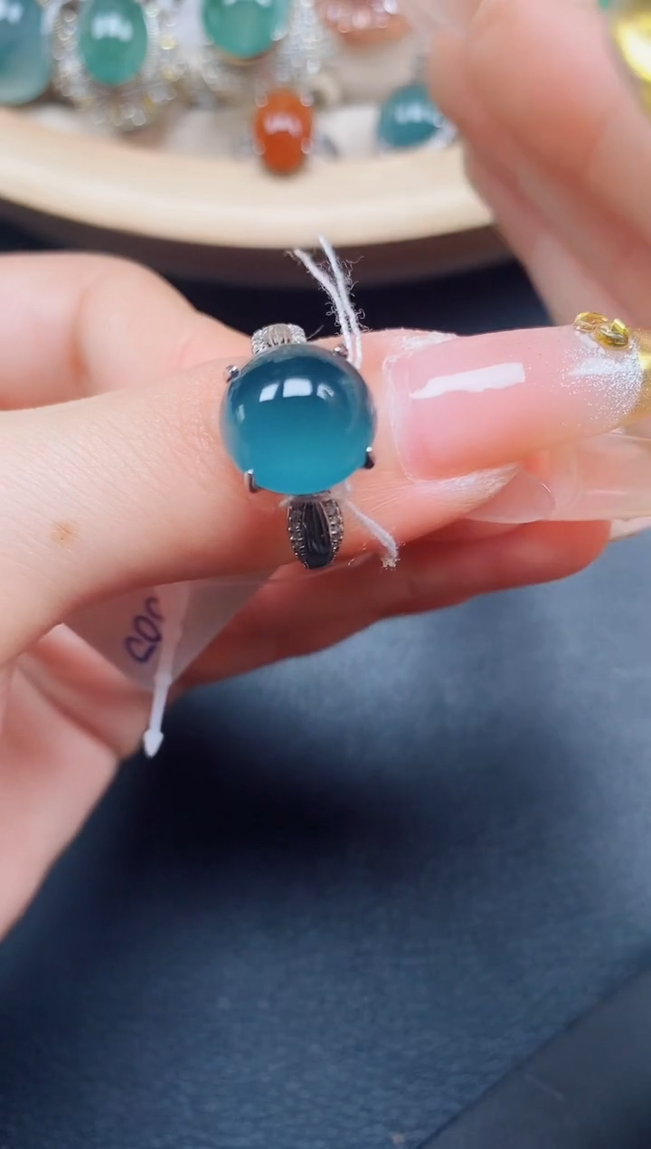 【闪购商品】翡翠戒指银S925镶嵌翡翠