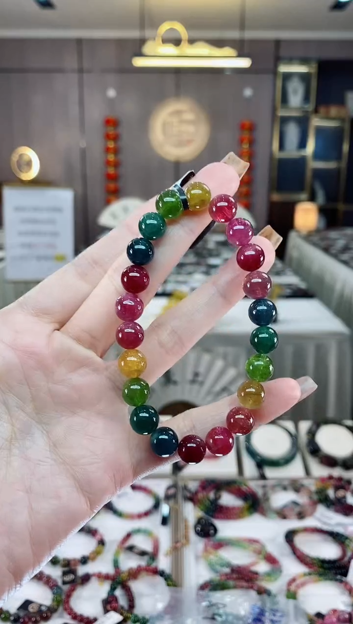 【闪购商品】单圈手串8mm+未镶嵌碧玺dan多样性发货一条