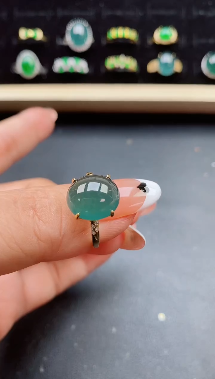 【闪购商品】翡翠戒指银S925镶嵌5080550