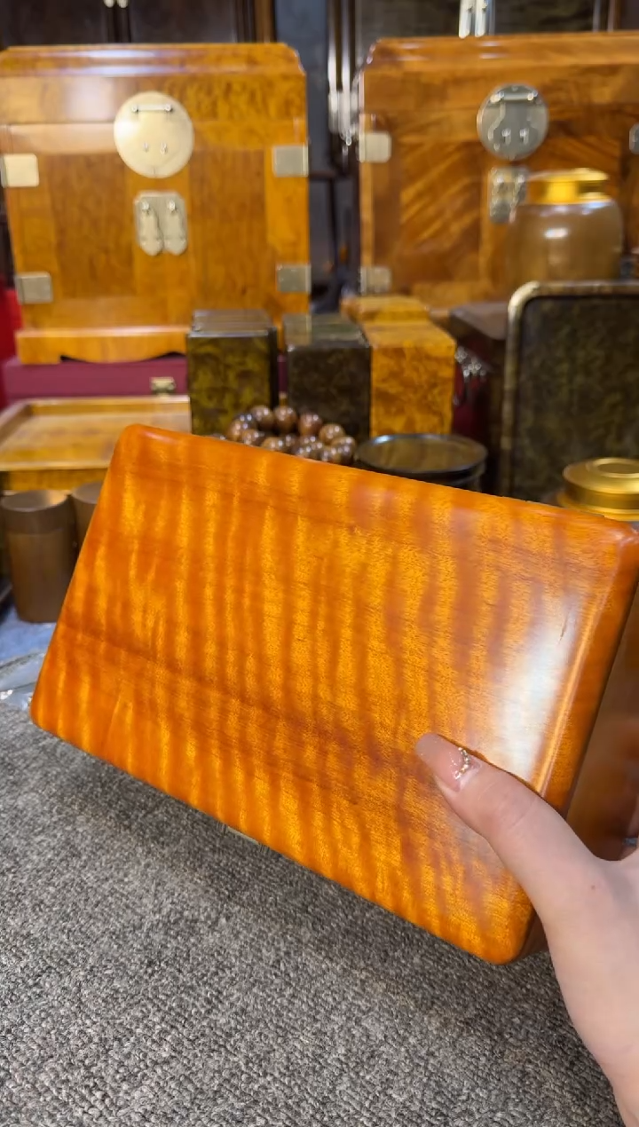 【闪购商品】乌木类成套家具精工精品大师作品首饰盒Y39