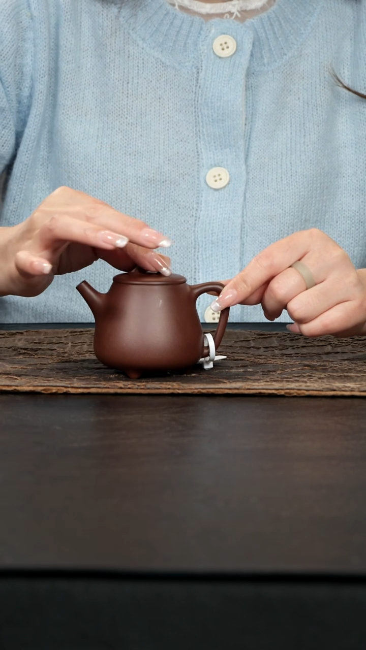 茶壶紫砂老紫泥高石瓢150cc