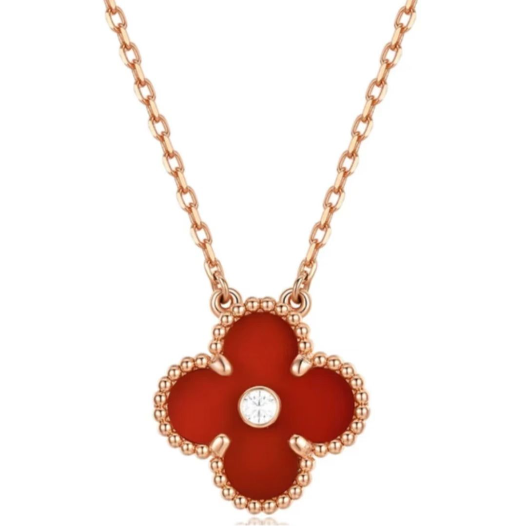 【S】圣诞款四叶草单花项链