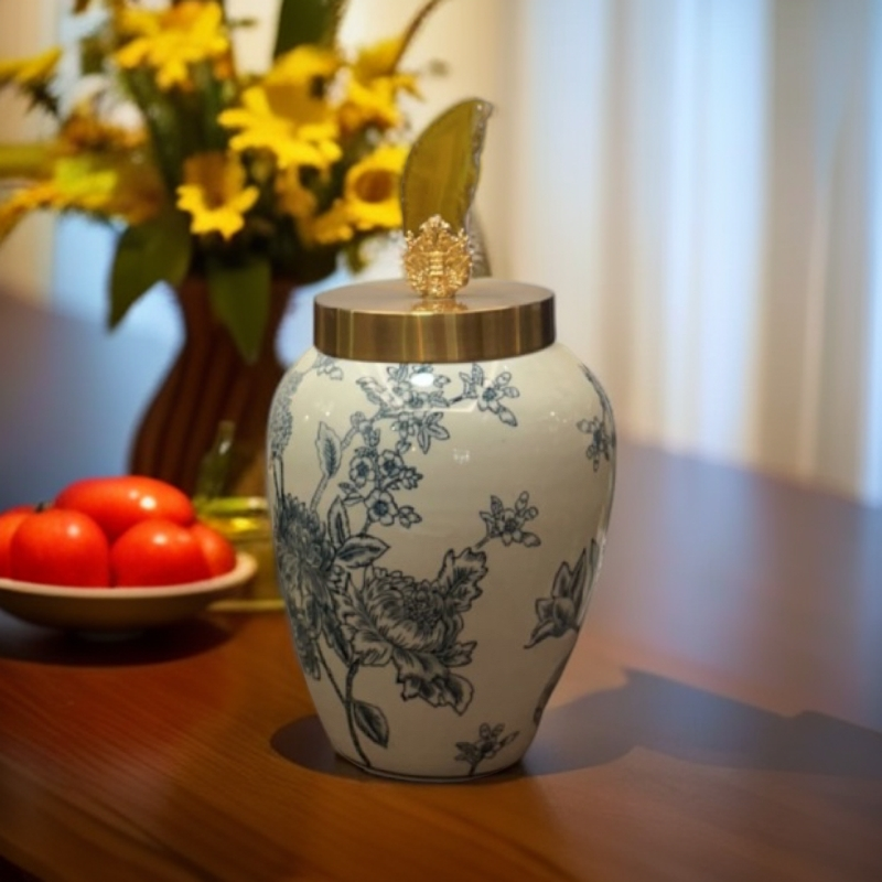 中式储物罐陶瓷摆件