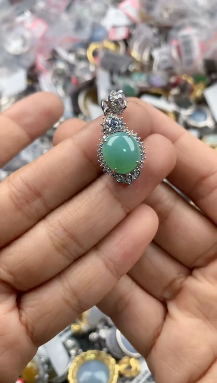 银S925镶嵌戒指翡翠888----4